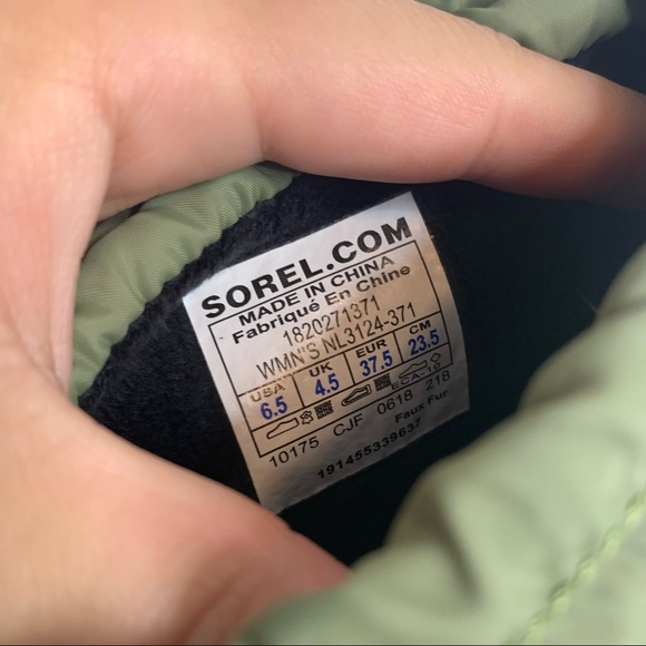 Sorel Kinetic Green Camo Waterproof Boots 6.5 - Picture 7 of 8